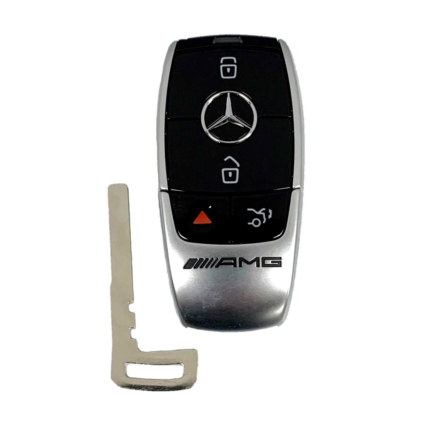 OEM Mercedes Benz AMG Keyless Remote + UNCUT Key IYZ-MS2 (glossy) AMG (SHP4)