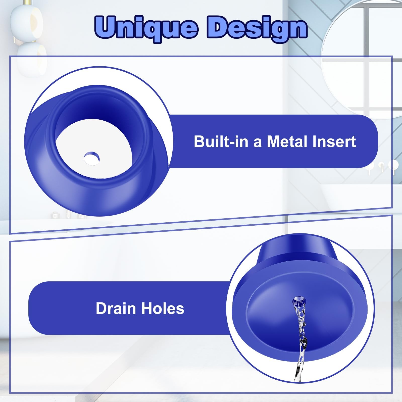 Replacement Feet for Shower Chair Bath Seat, Rubber Tips 4-Pack