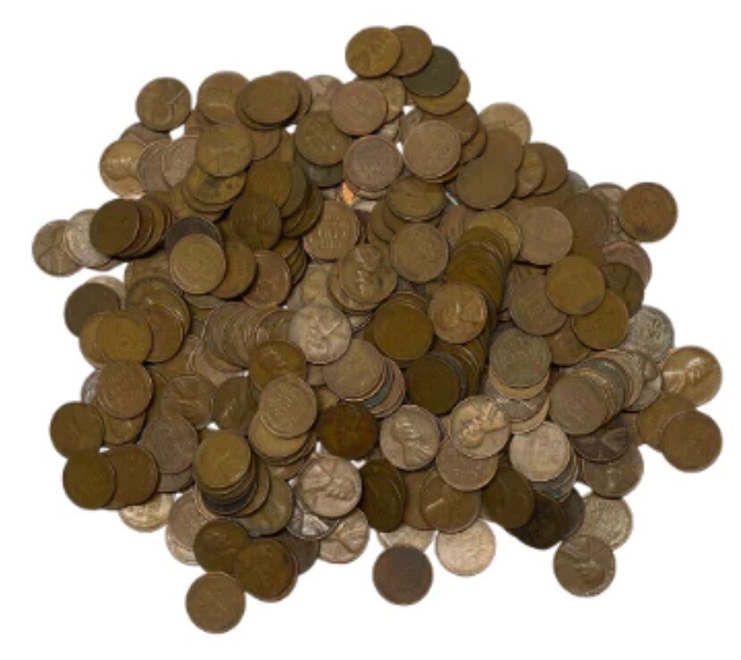 1909-1958 Wheat Cent 50-Count Roll Avg Circulated Buy 3 Get 1 Free!