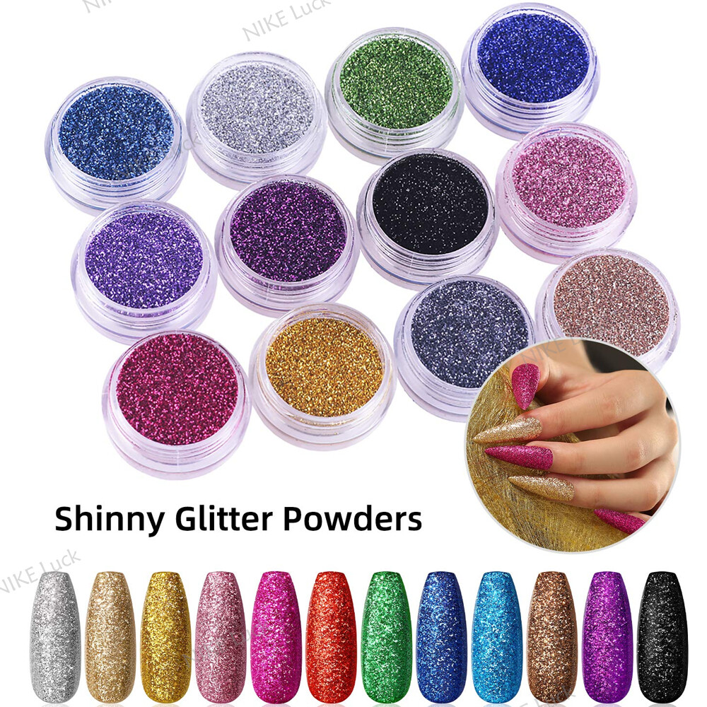 NEW Full Natural Acrylic Nail Art Kit Glitter Powder Manicure Set Brush Tools US