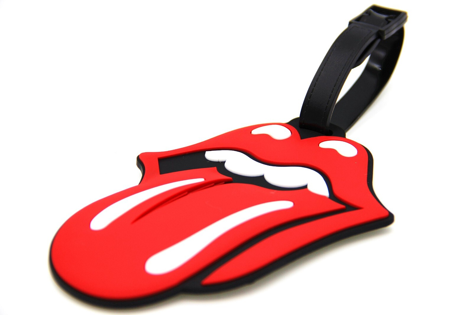 Red Tongue  Luggage Tag Suitcase ID Tag with Adjustable Strap