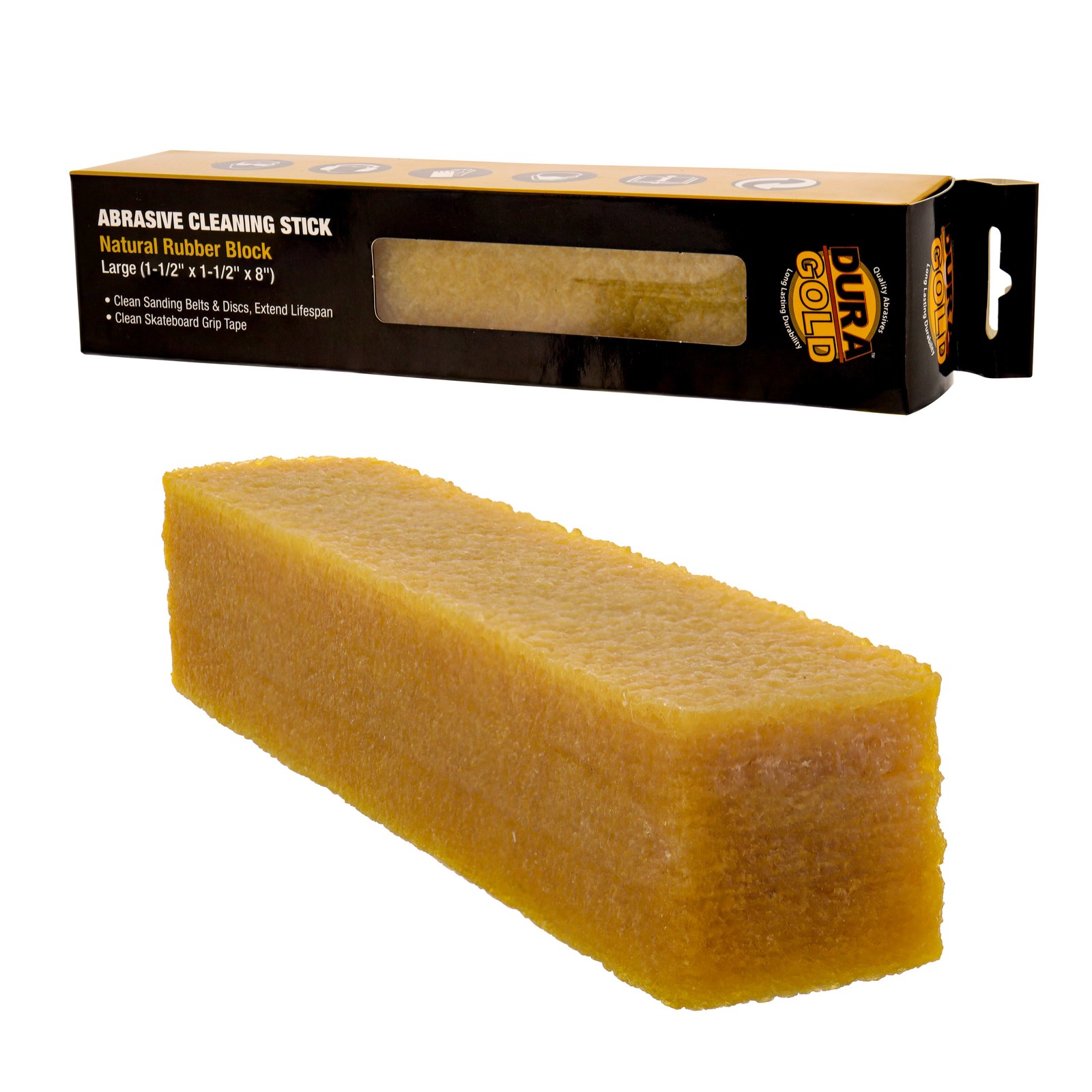 Dura-Gold Abrasive Cleaning Stick for Sanding Discs Sandpaper Belts, Skateboards