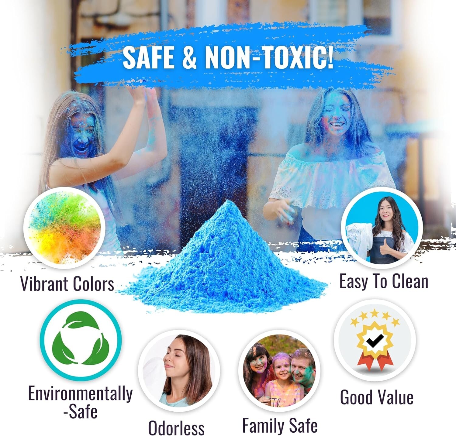 Color Blaze - 15lbs Blue Color Powder - Gender Reveal Baby Boy Color Run Holi