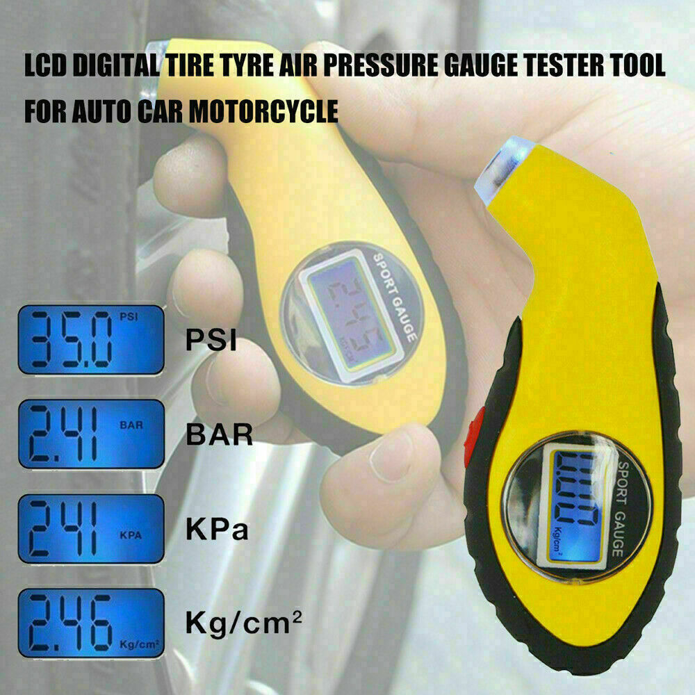 Tire Pressure Gauge Digital LCD Handy Air Gauge For Car Truck Motorcycle Bicycle