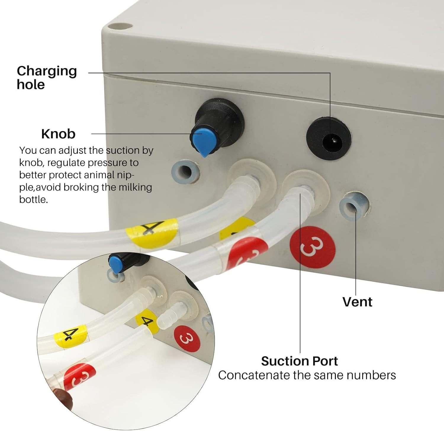 Milking Machine for Cow Electric Milker 3L Portable Pulsation Vacuum Pump Aut...