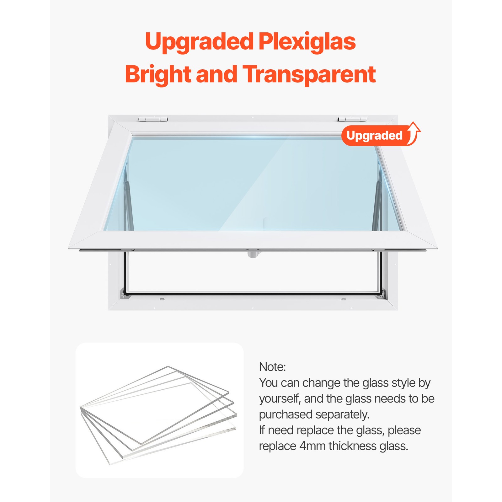 Uimoso 36x24in Food Truck Service Window with Awning,Aluminum Alloy Construction