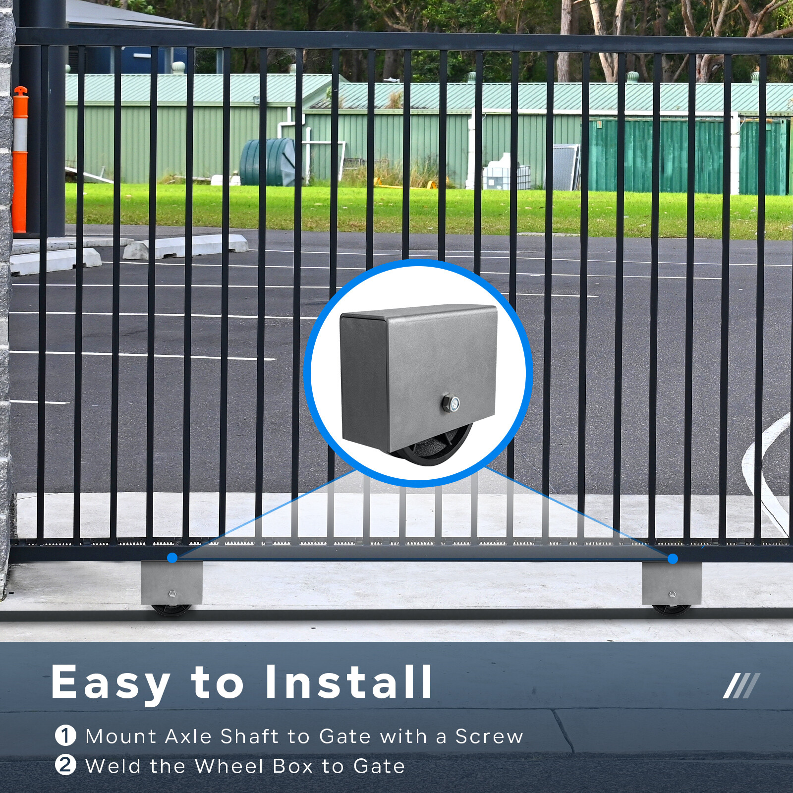 Globalcaster 4&6" V Groove Wheel Cast Iron Gate Wheel with Capacity 800&1000LB