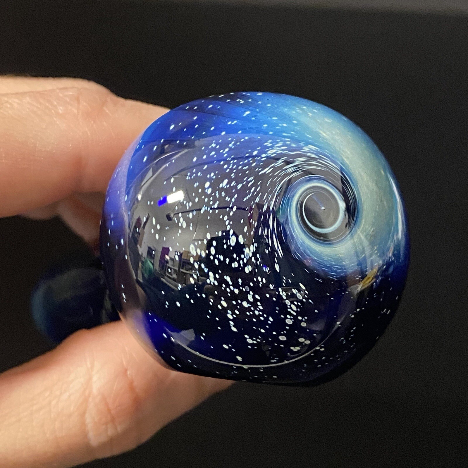 USA - 4.5” Galaxy Blue Space Pipe Hand Pipes Glass Tobacco