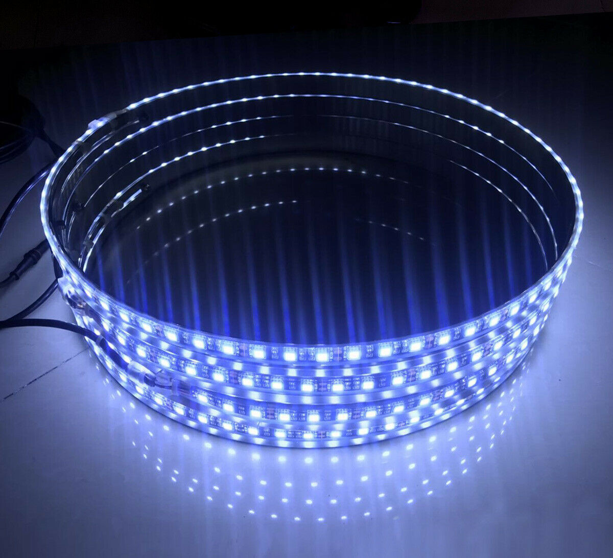 4x 15.5'' White LED Wheel Ring Lights For Truck Car Rim Lights Bluetooth Control