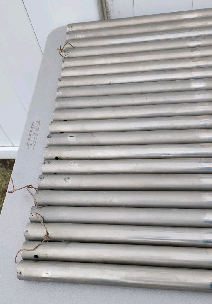 20 Deagan 1.5 Octave Cathedral Chimes Tubular Bells 1.25" dia. Circa 1910-1922