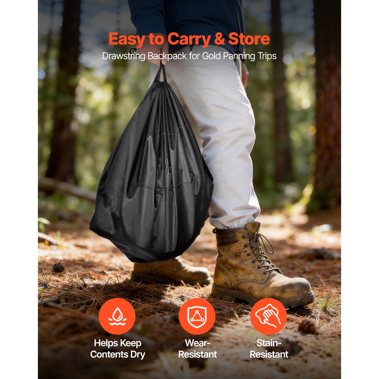 Uimoso 19 PCS Gold Panning Kit with 10 & 14 in Pans, New