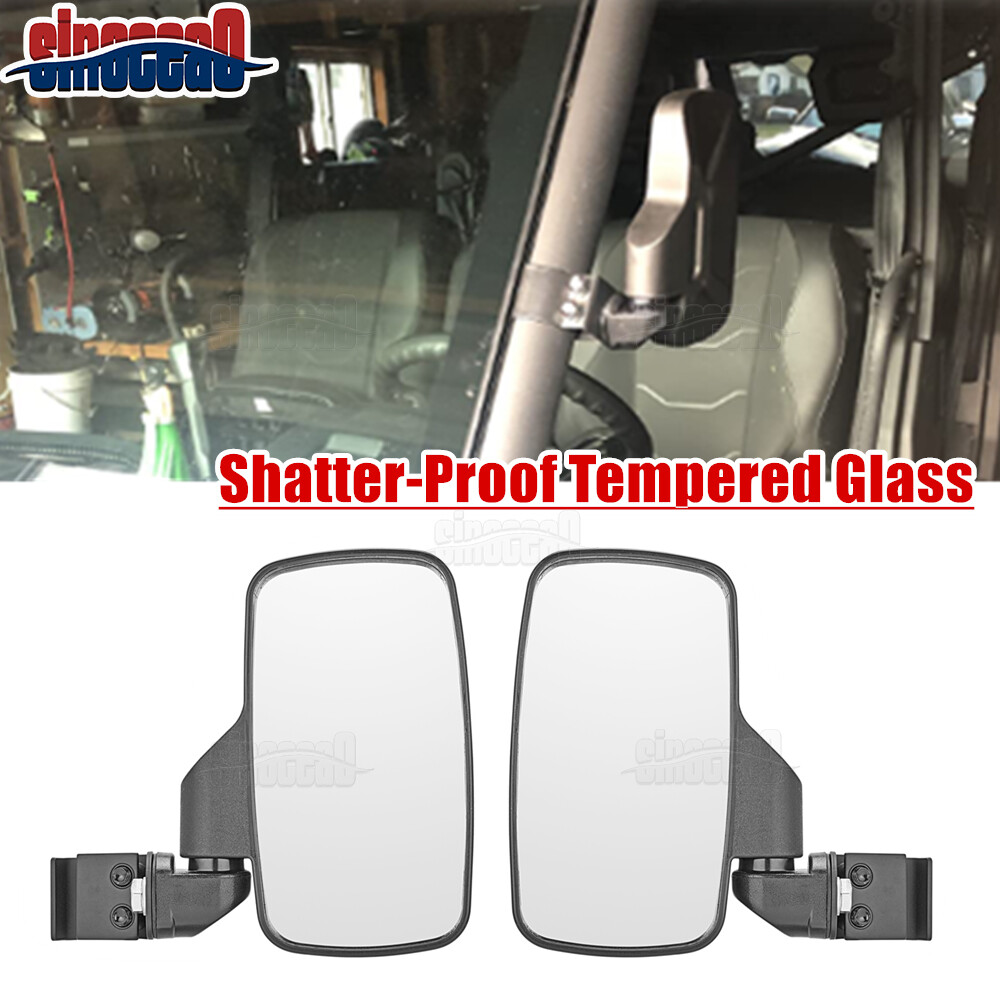 2x Side Folding Rear View Mirrors For Can-Am Defender HD8 HD10 HD5 Max 2016-24