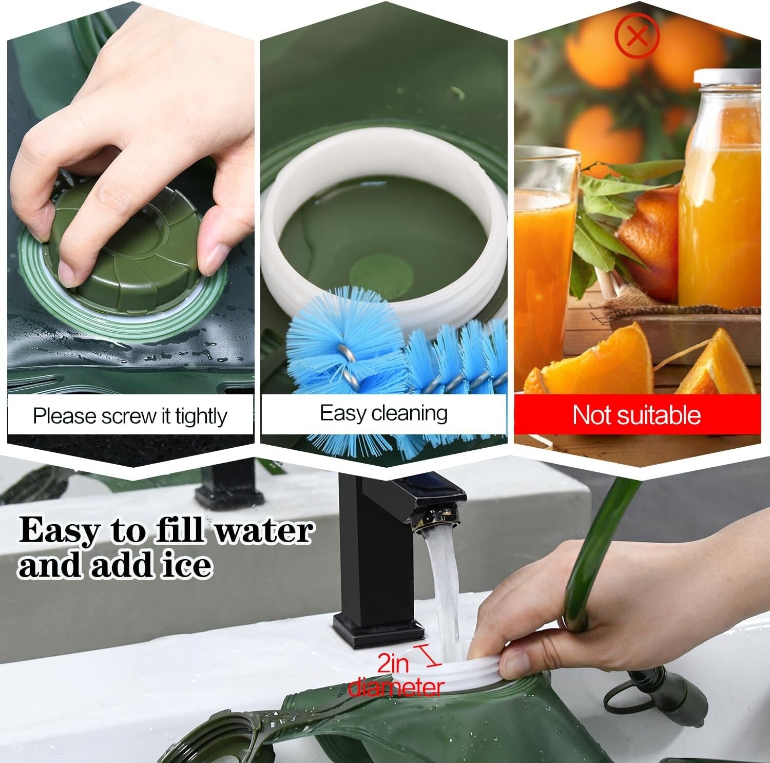 Hydration Bladder 2 L Water Pack Reservoir Camel Back Replacement Running Hiking