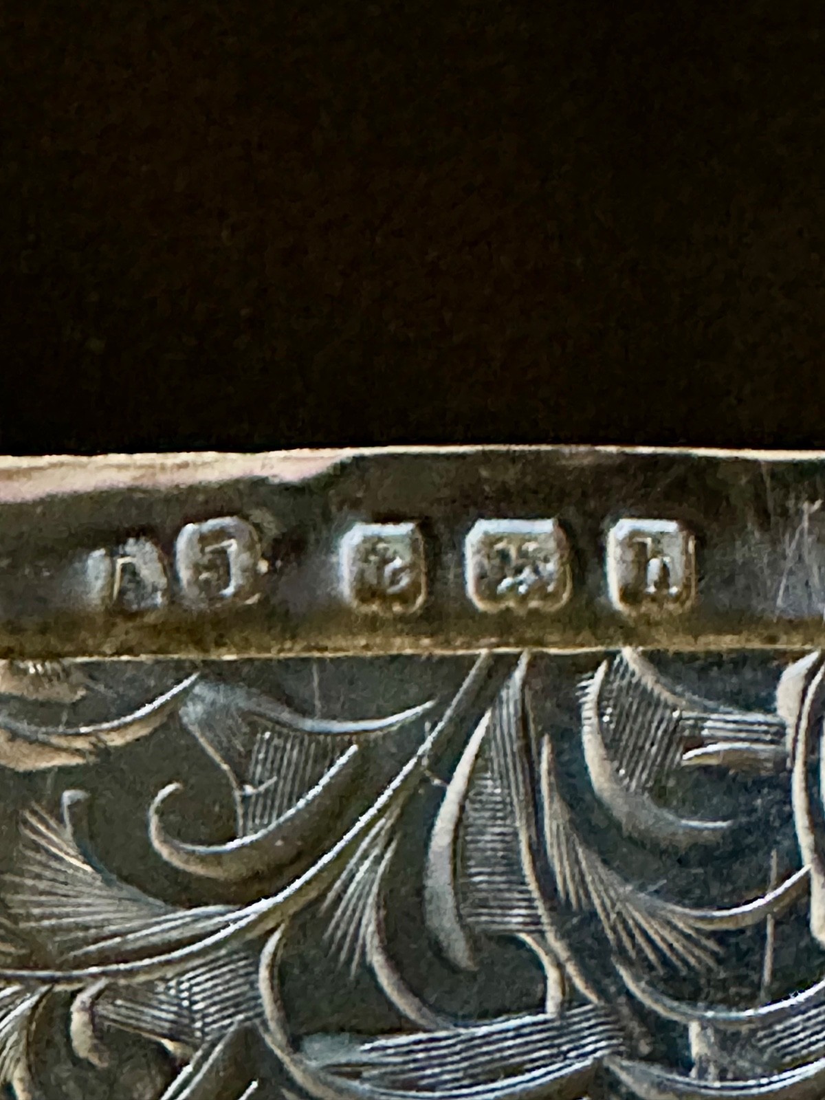 Antique Edwardian English Sterling Silver Vesta Case Match Safe Birmingham 1907