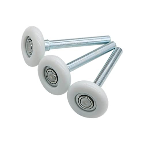 Nylon Garage Door Rollers, 4" Stem, Quiet Wheels for Garage Door Track