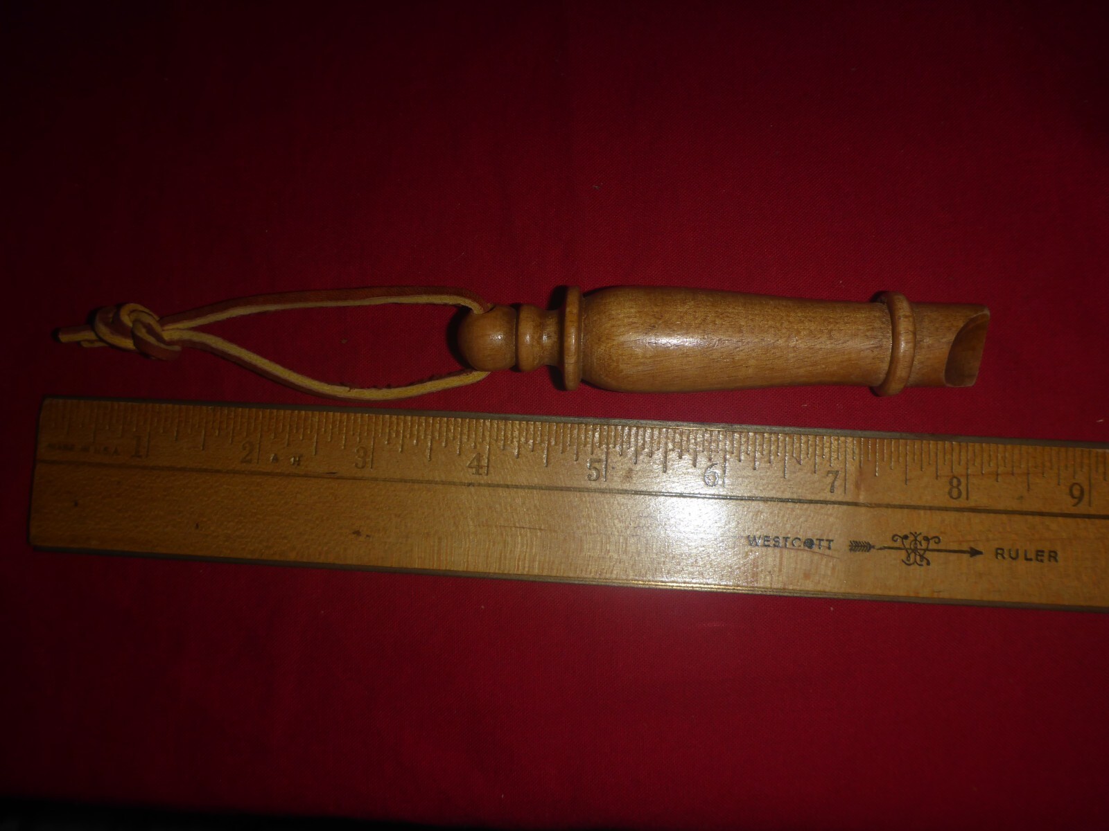 Vintage Solid Wood Light Infantry Signal Whistle Wooden Turned Alert Call