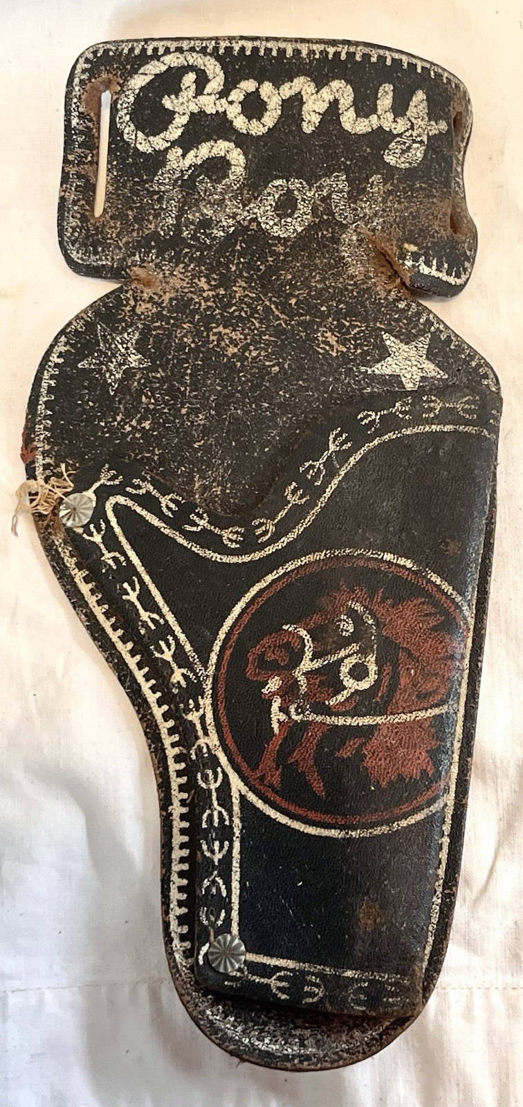 Vintage 1950’s Cowboy Hat Size 7, Cap Gun, (Works), And Holster.