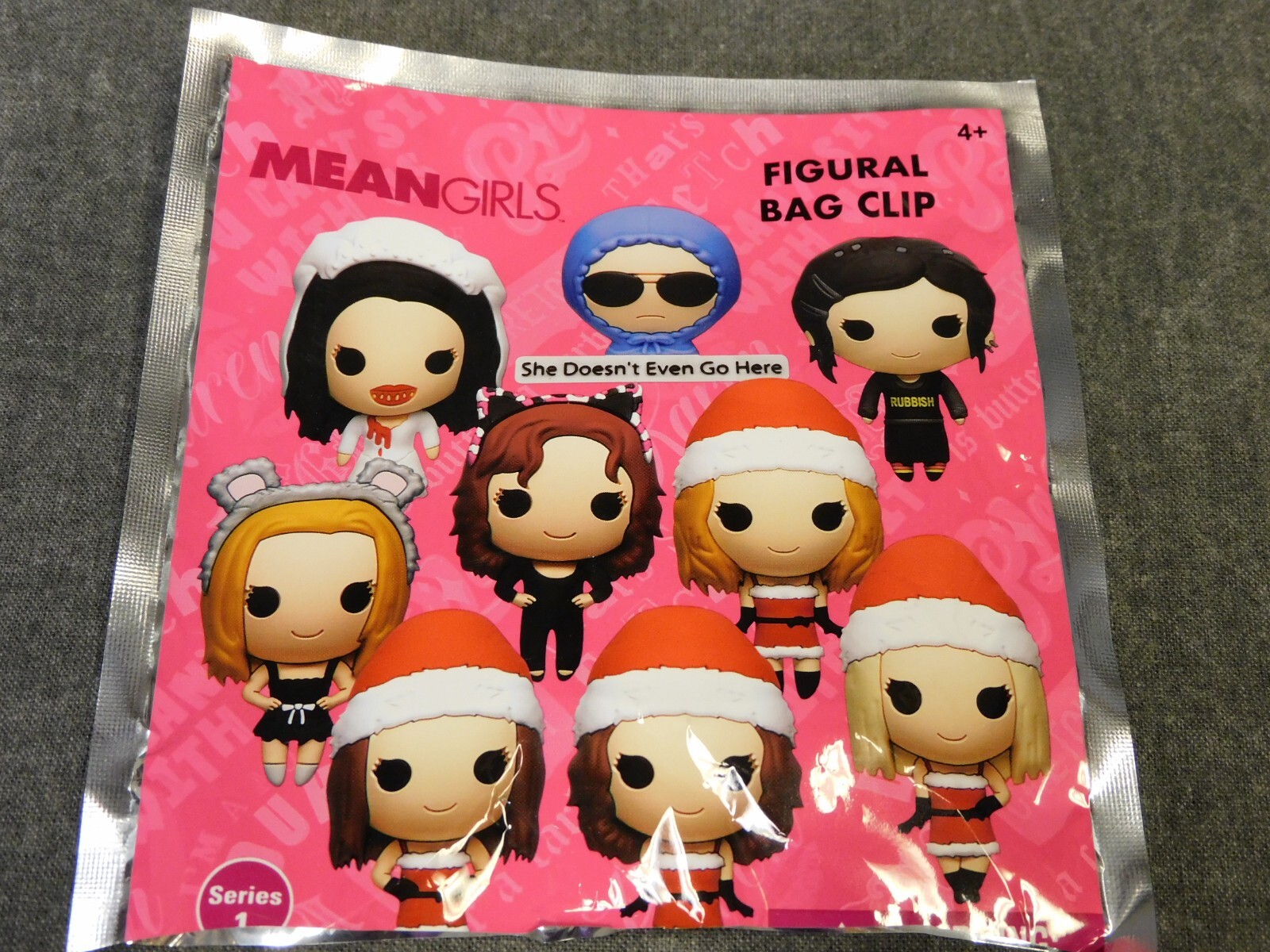 Mean Girls NEW * Karen Halloween Costume Clip * Blind Bag Movie Key Monogram