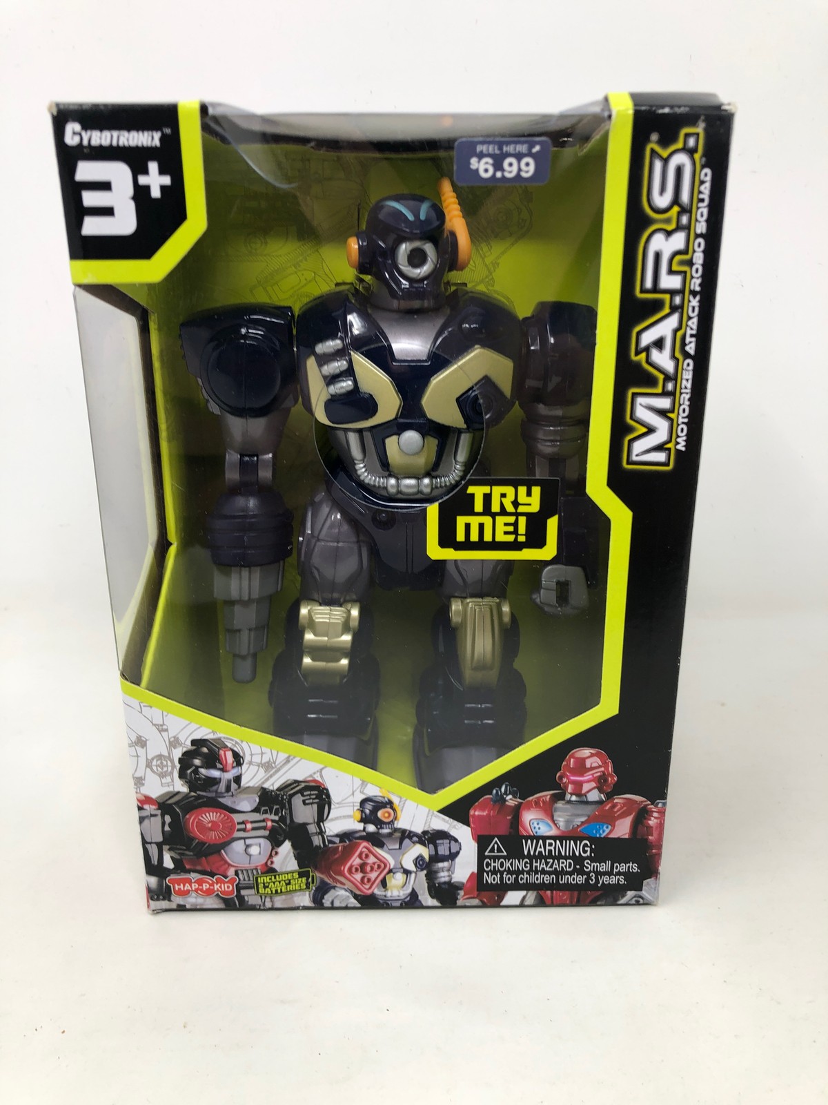 M.A.R.S. Motorized Walking Cyber Bot Attack Robot Dark Blue w/Bronze/gold - Pola