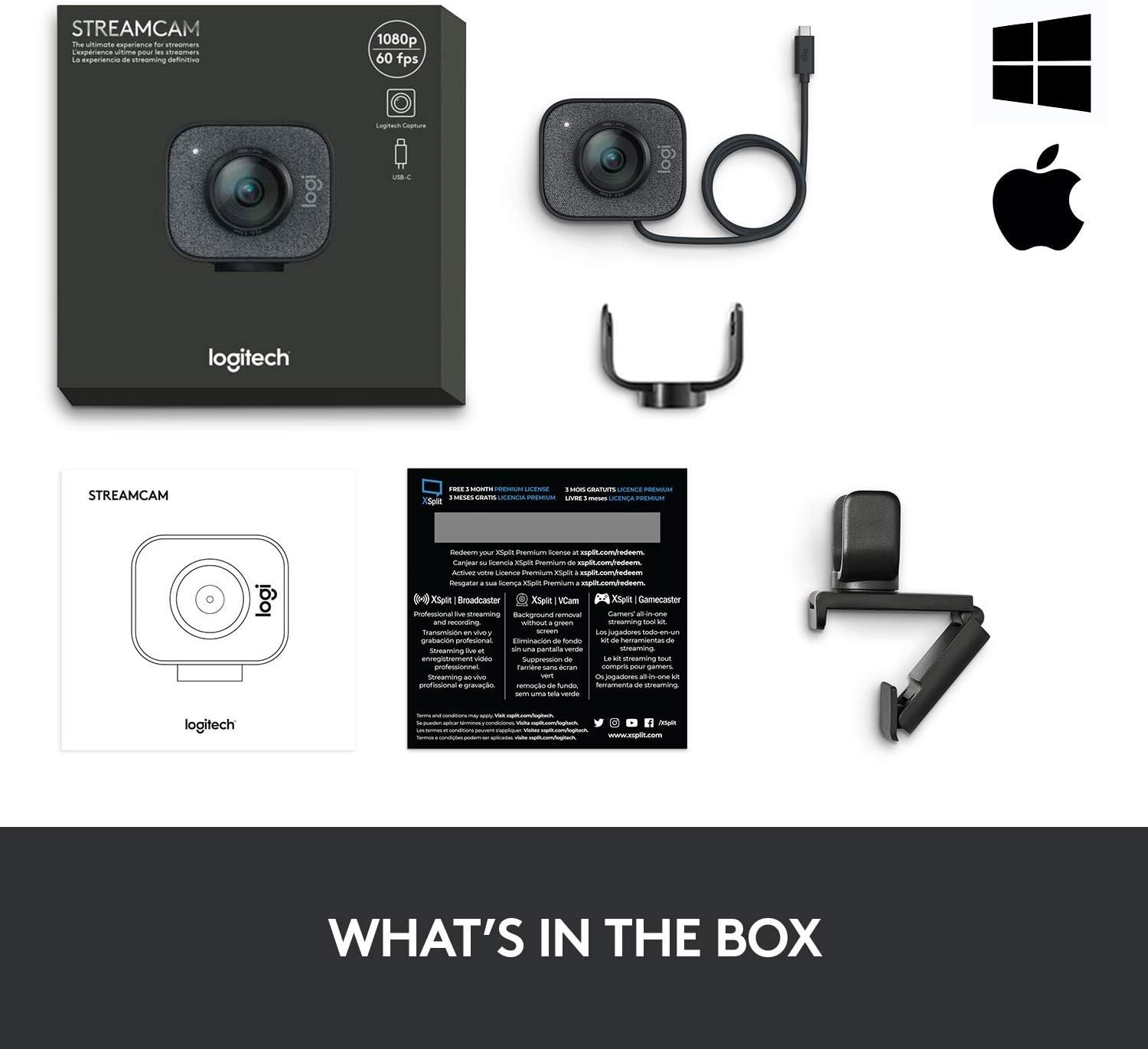 Logitech StreamCam Plus Webcam - 960-001280 - Black