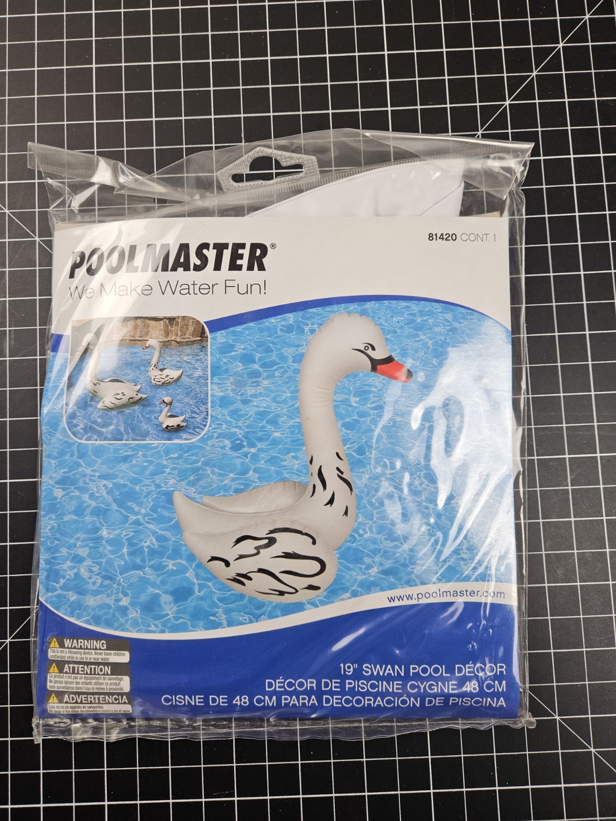 3 Pack - Poolmaster Swan Family Pool Décor 3 Sizes