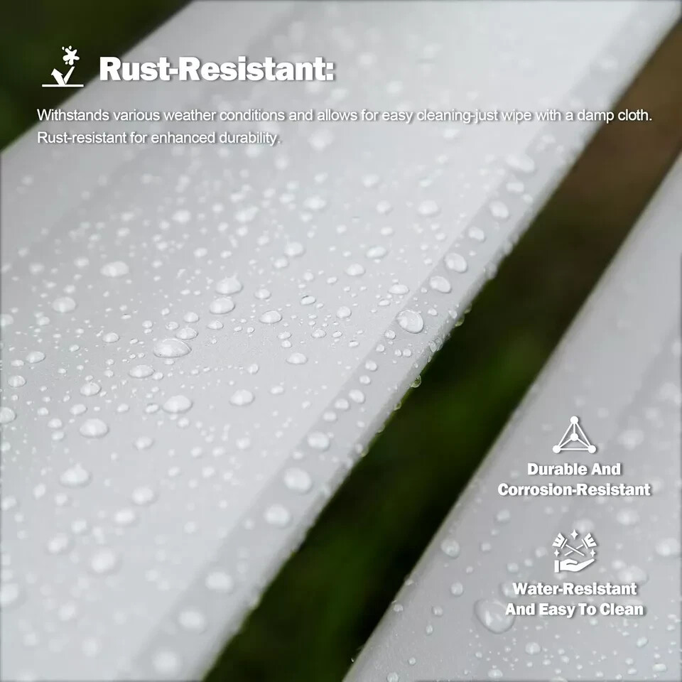 Domi Louvered Pergola Accessories Pergola Screens, Waterproof, Wind Block,White