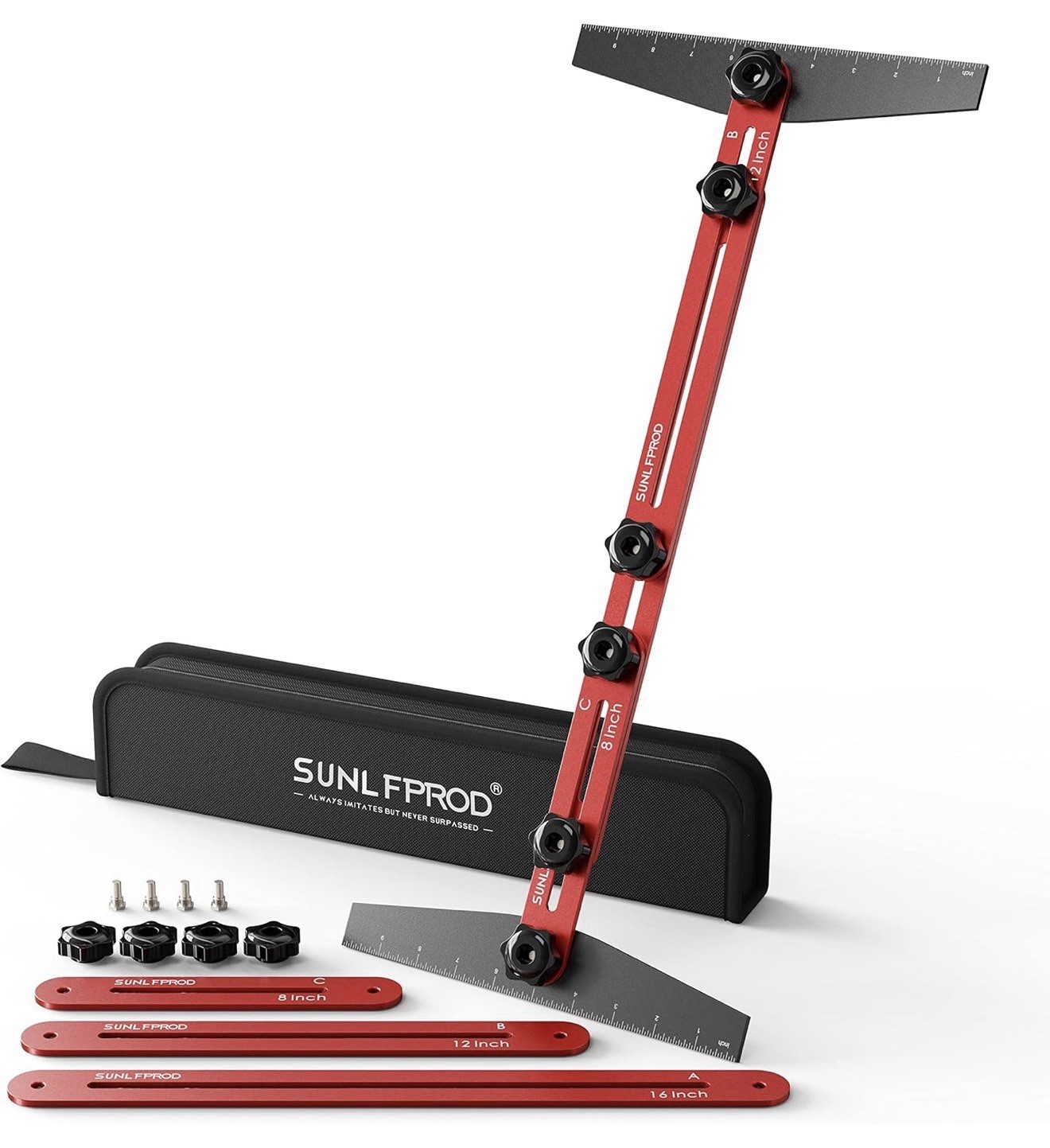 SUNLFPROD Stair Tread Template Tool 60” Aluminum Gauge w/ Case No Box