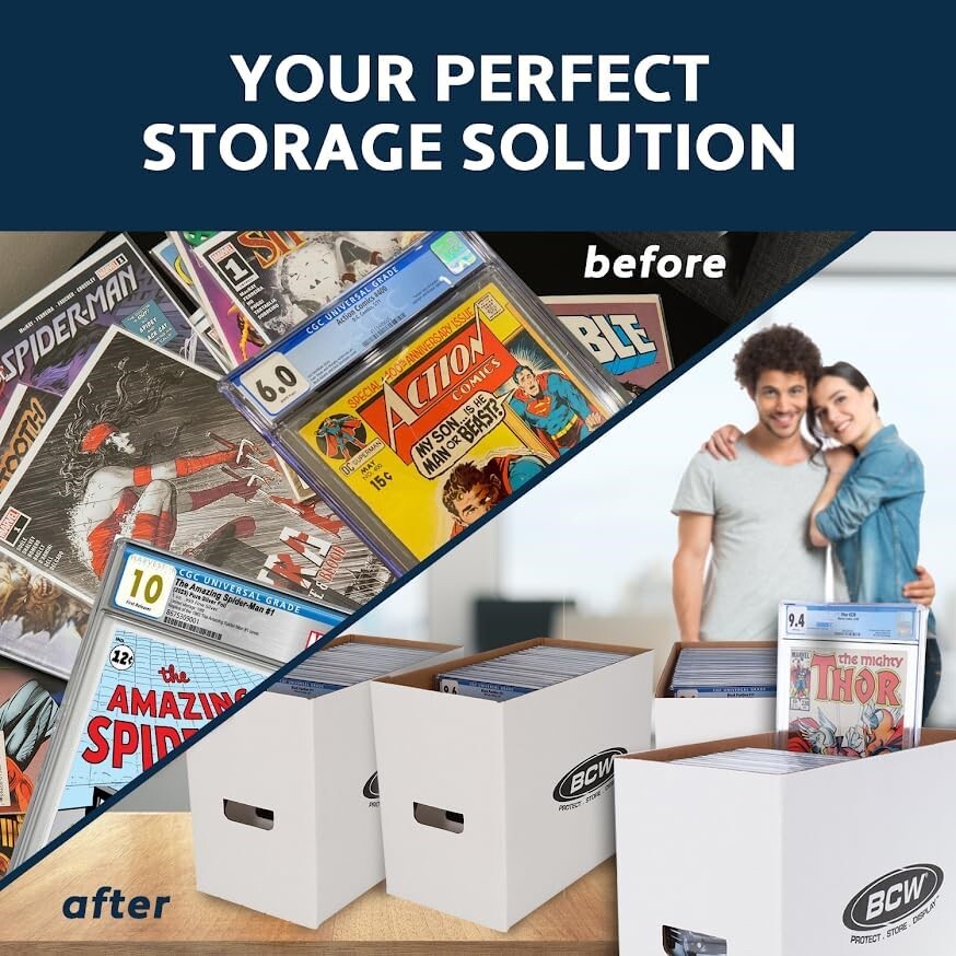 BCW Graded Comic Book Storage Box Double Thickness Hold 35 40 CGC Slab Long Term