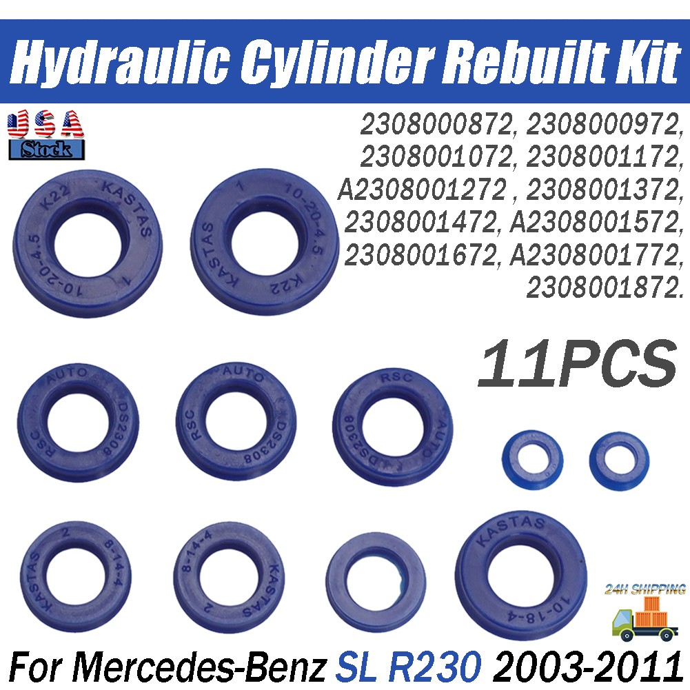 For Mercedes SL R230 Rebuilt Seal Kit for all Hydraulic Roof Cylinders 2003-2011