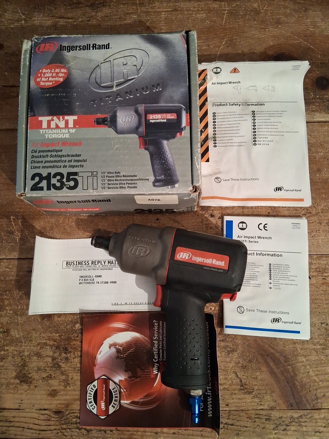 Ingersoll Rand  2135Ti  1/2” Drive Titanium  Impact Gun LIGHT USE