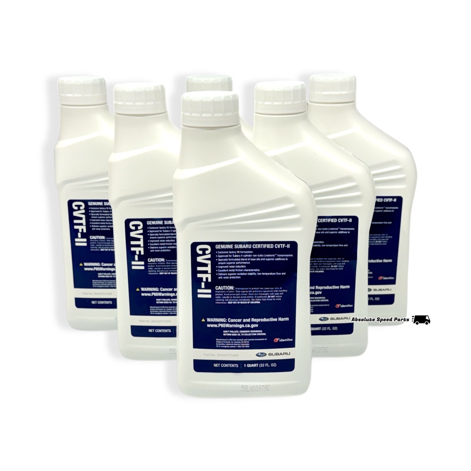 Genuine OEM Subaru CVTF-II CVT Transmission Fluid - 6 Quarts - SOA427V1660