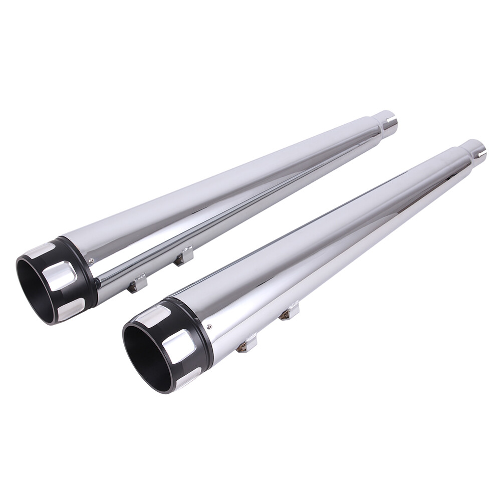 4" Megaphone Exhaust Pipes Mufflers For Harley Touring Ultra Classic Road Glide