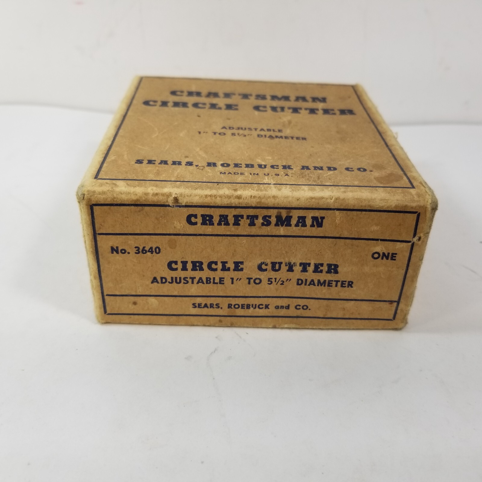Vintage Craftsman Circle Cutter No. 3640 USA w/ Original Box