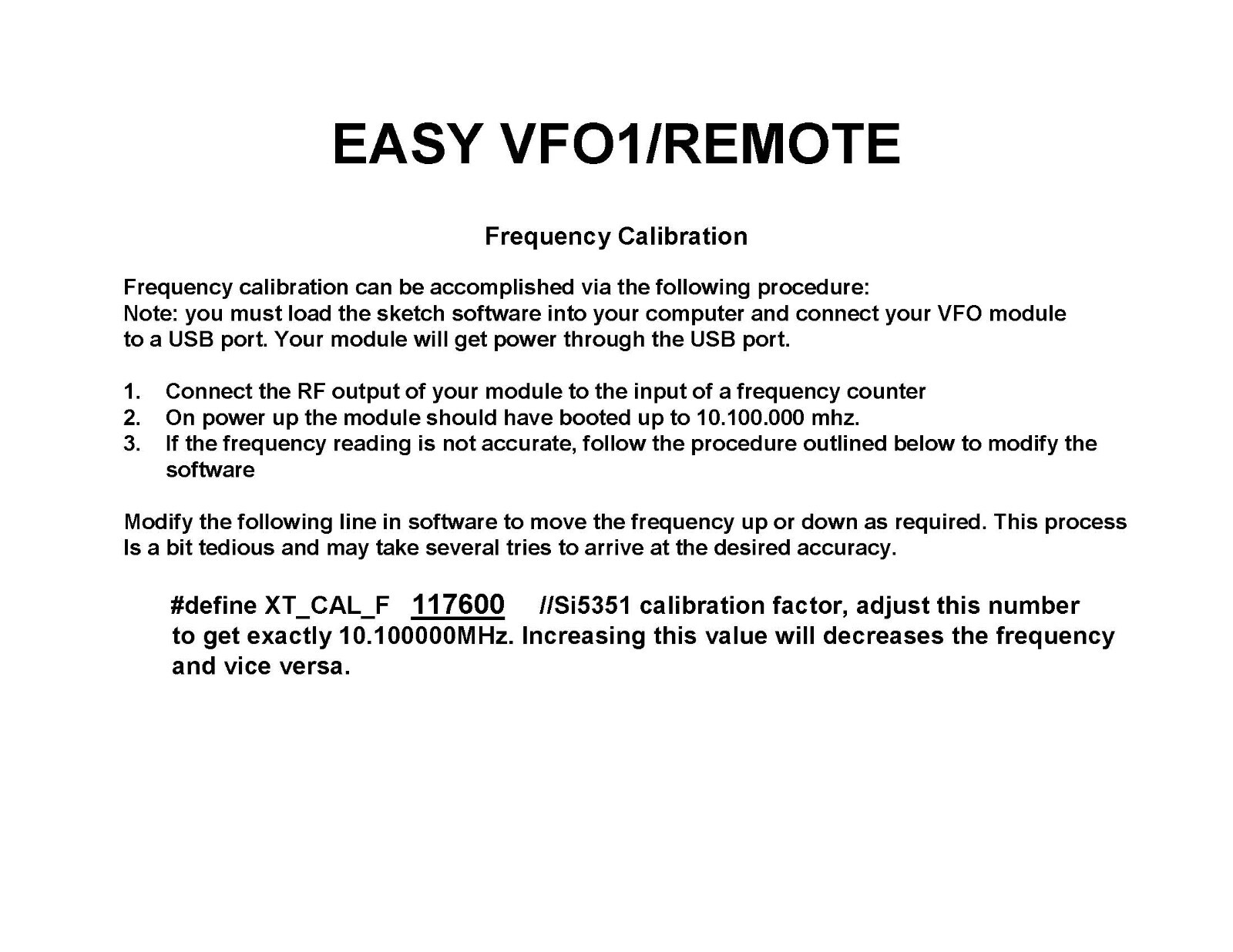Digital VFO MODEL VFO3 CUSTOM REMOTE