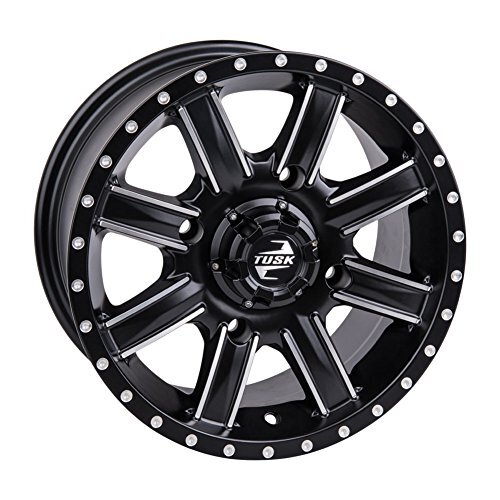 TUSK 4/156 Cascade Wheel 14x7 5.0 + 2.0 Machined/Black for UTV