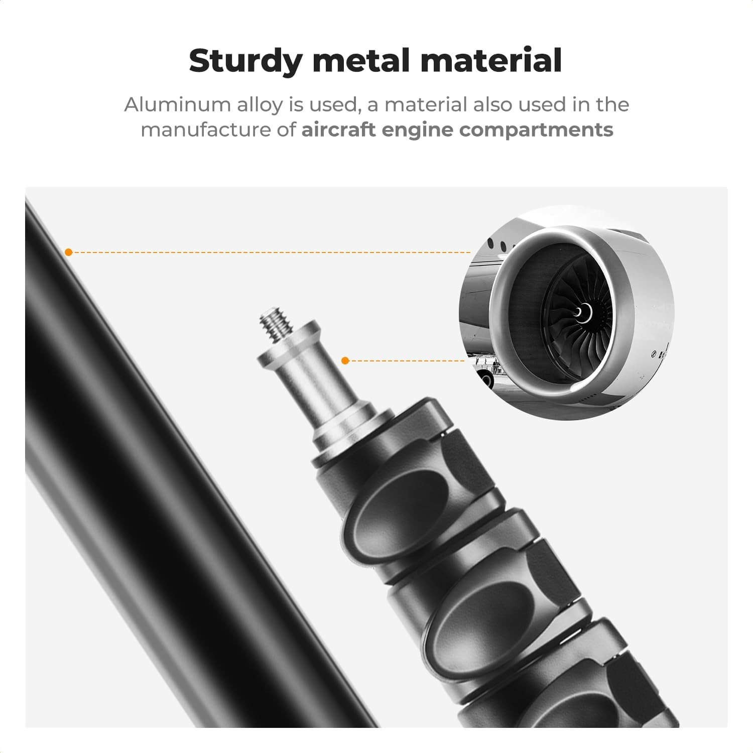 K&F Concept Extendable Photography Stand fr Strobe Light/Webcams/Cameras/Softbox