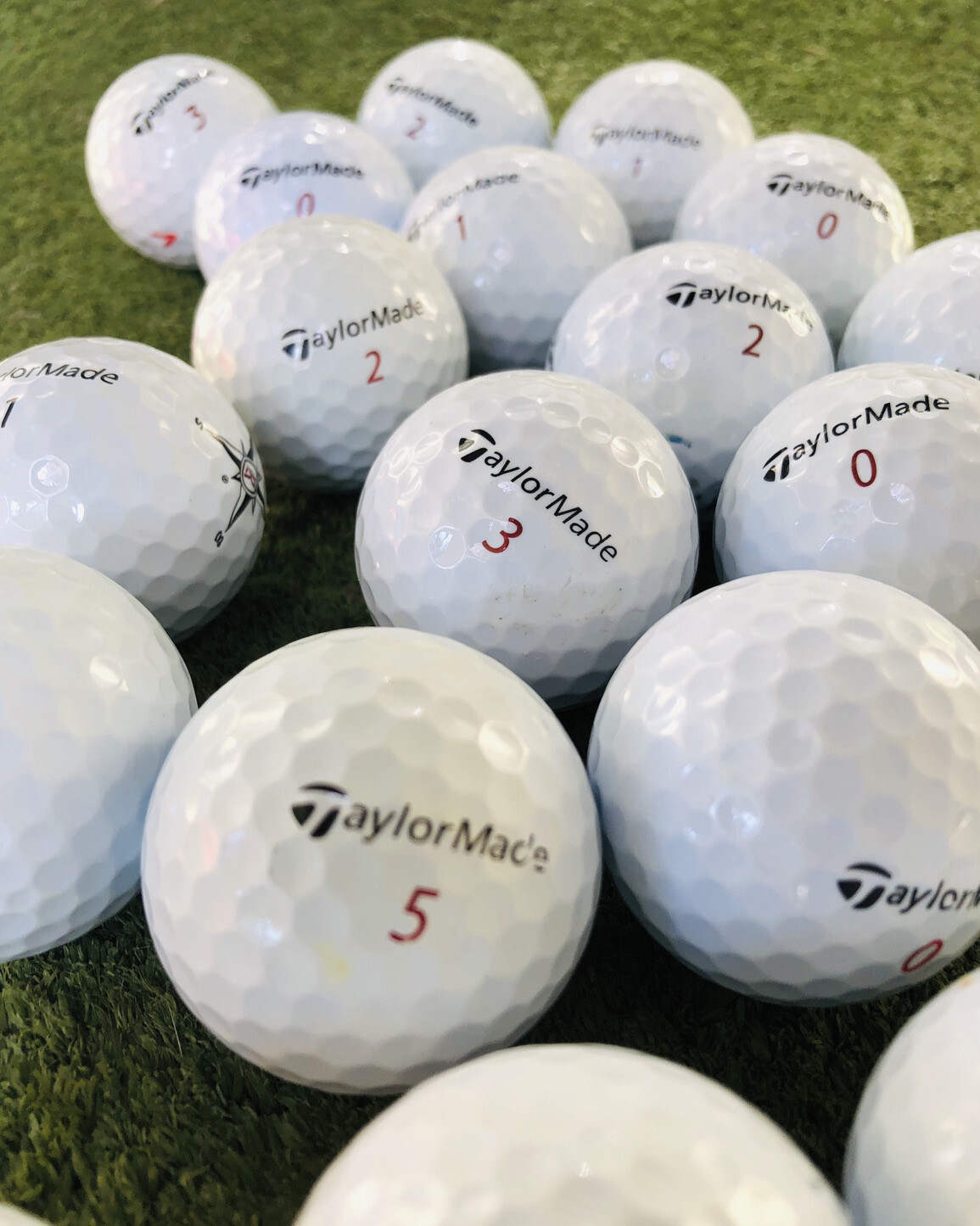 50 TaylorMade Distance Used Golf Balls 5A Mint Condition