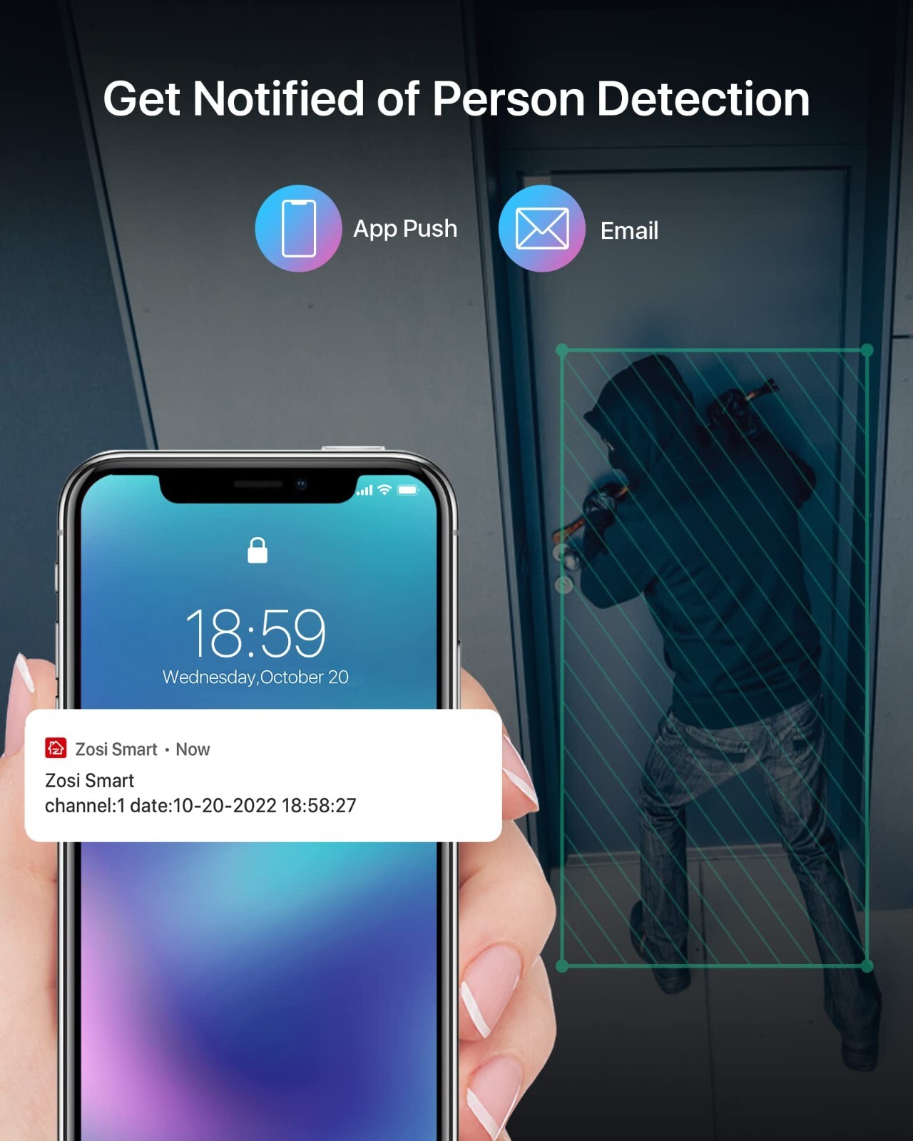 ZOSI H.265+ 8CH 3MP wireless security WiFi Outdoor camera system 1TB HDD Audio