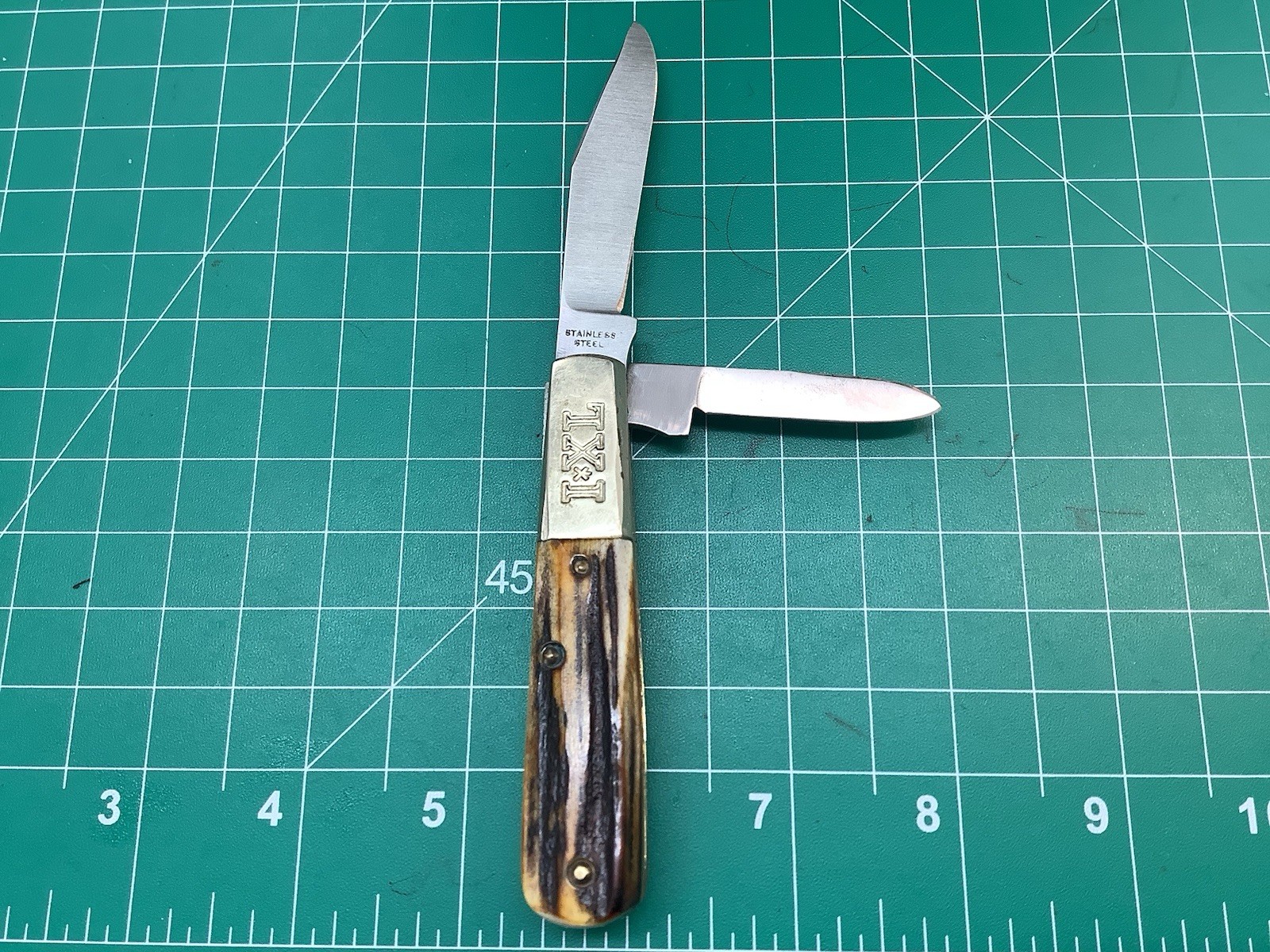 IXL Worstenholm Stag Grips Great Etched Jack