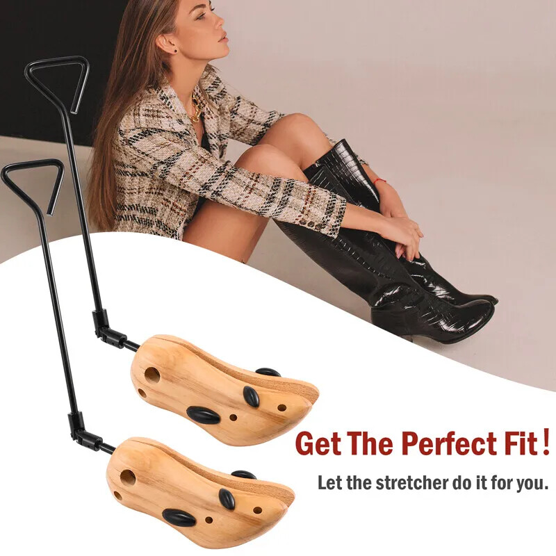 2PCS Wooden Boot Stretcher Adjustable Shoe Shaper Widener Expander for Men Women