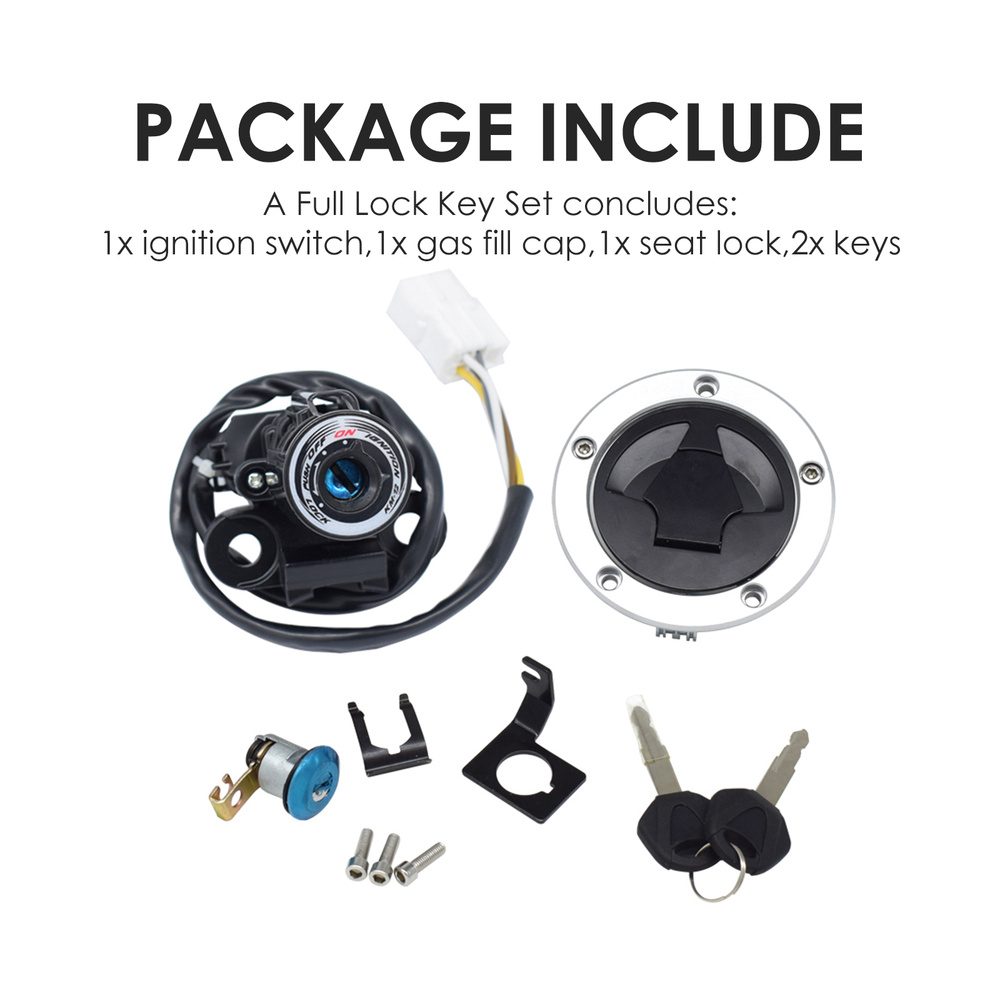 Motorcycle Ignition Switch Kit For Kawasaki Ninja Z800 ZX6R ZX600 ZX636 ZX10R