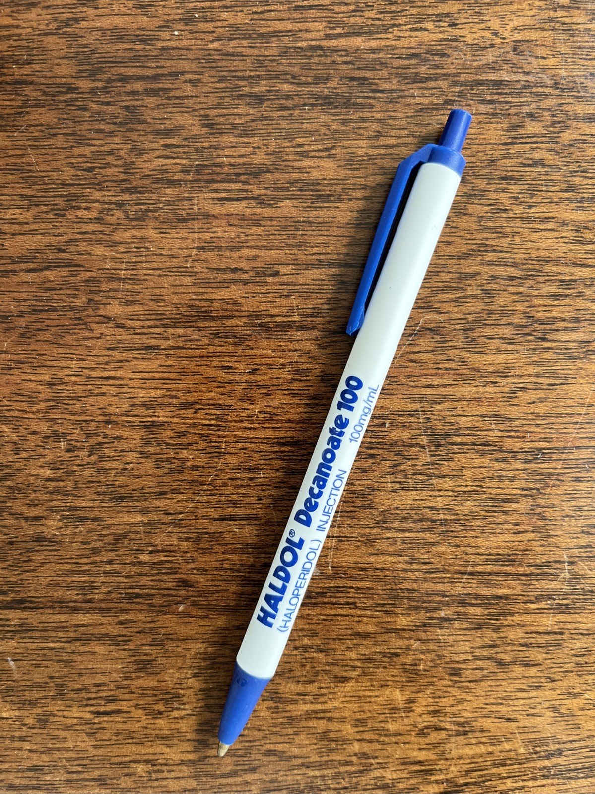 Haldol Medical Drug Rep Pharmaceutical Pen  Rare Janssen Blue No Ink