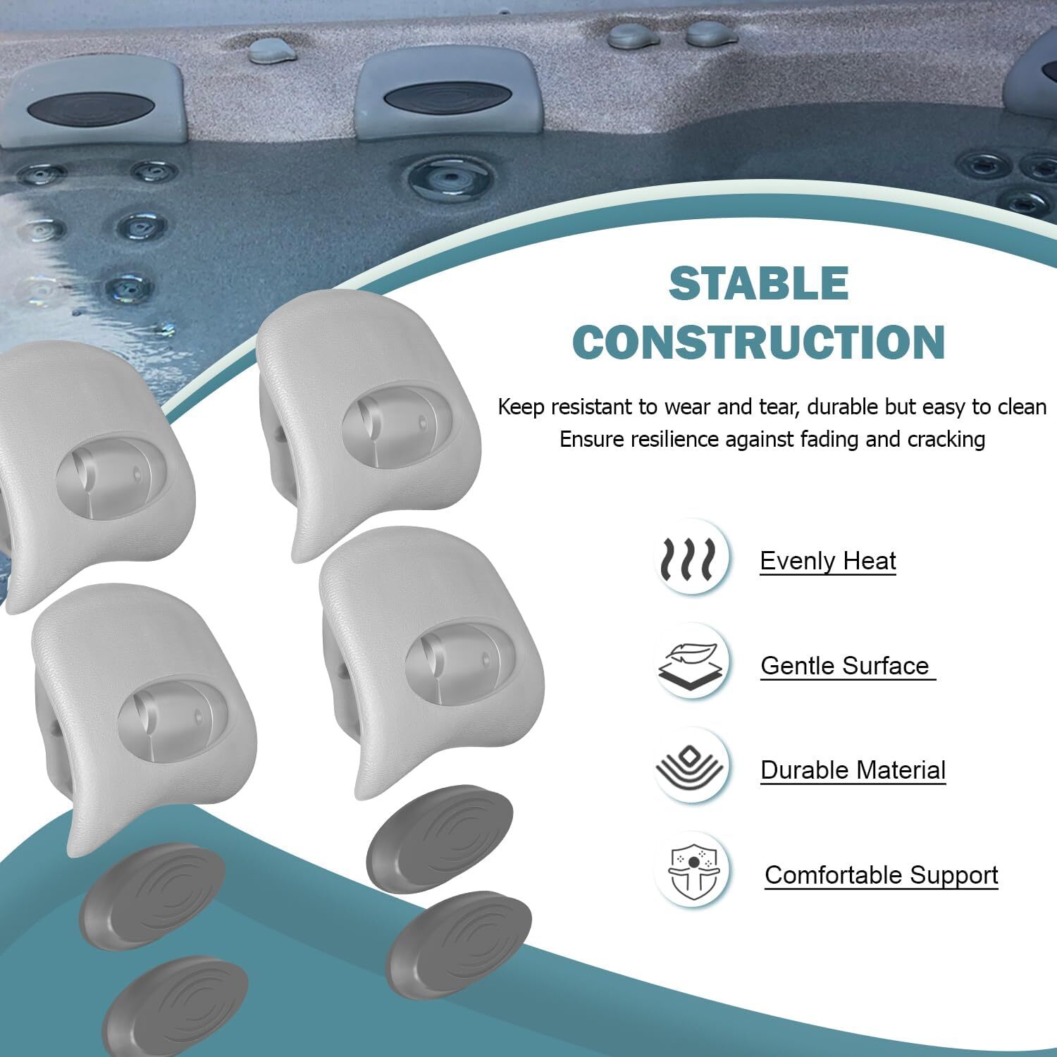 4 Pack 6472-960 Cover Valet Chevron Spa Pillow for Sundance 850 880 Spa 2001-08