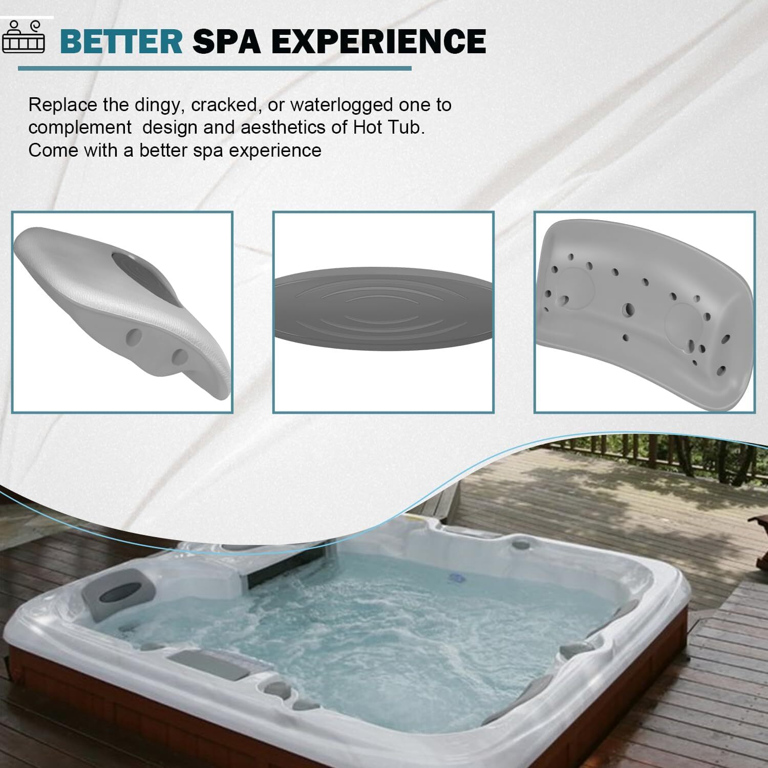 4 Pack 6472-960 Cover Valet Chevron Spa Pillow for Sundance 850 880 Spa 2001-08