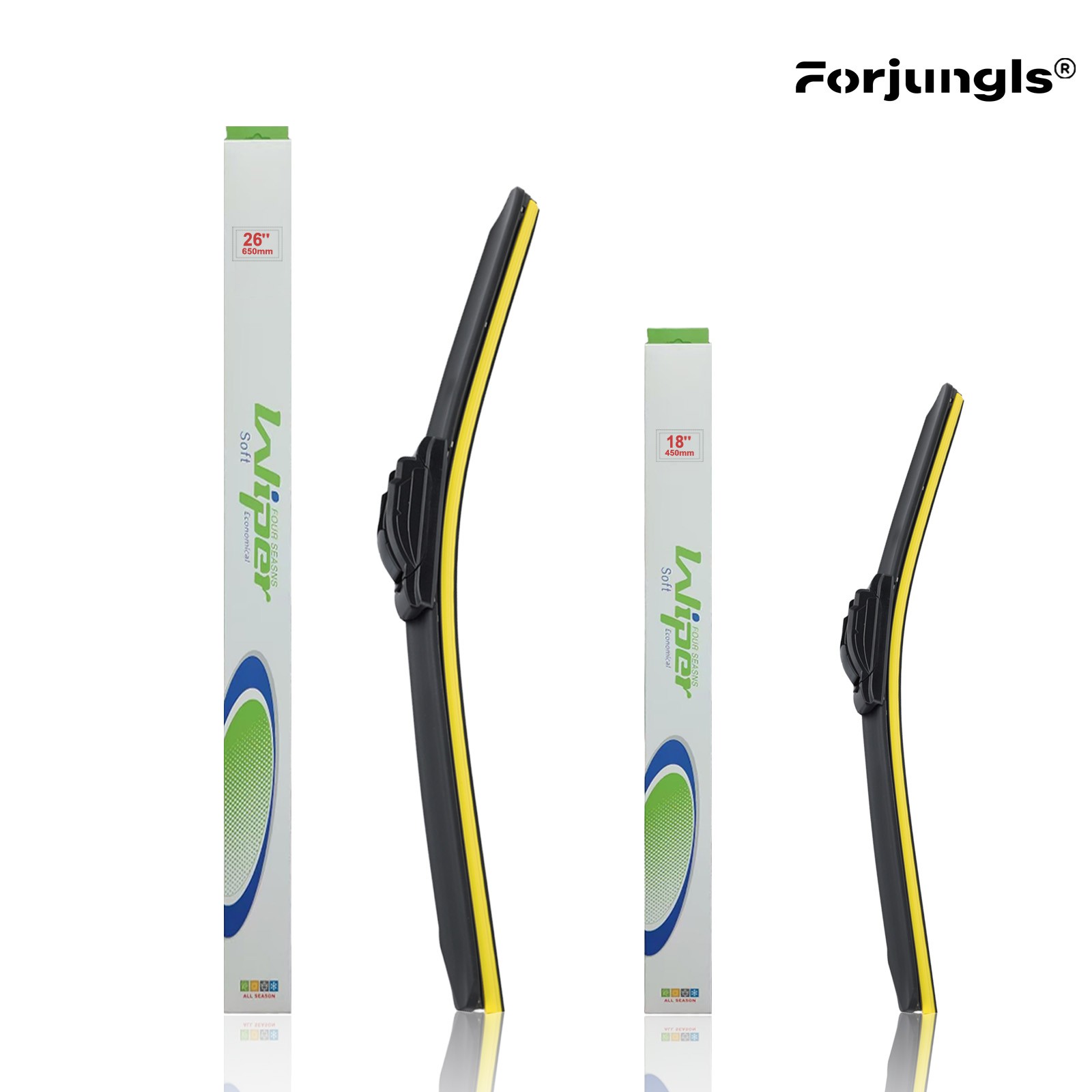 All Season beam Wiper Blades size 26" &18" Windshield Front Right &Left-SET OF 2