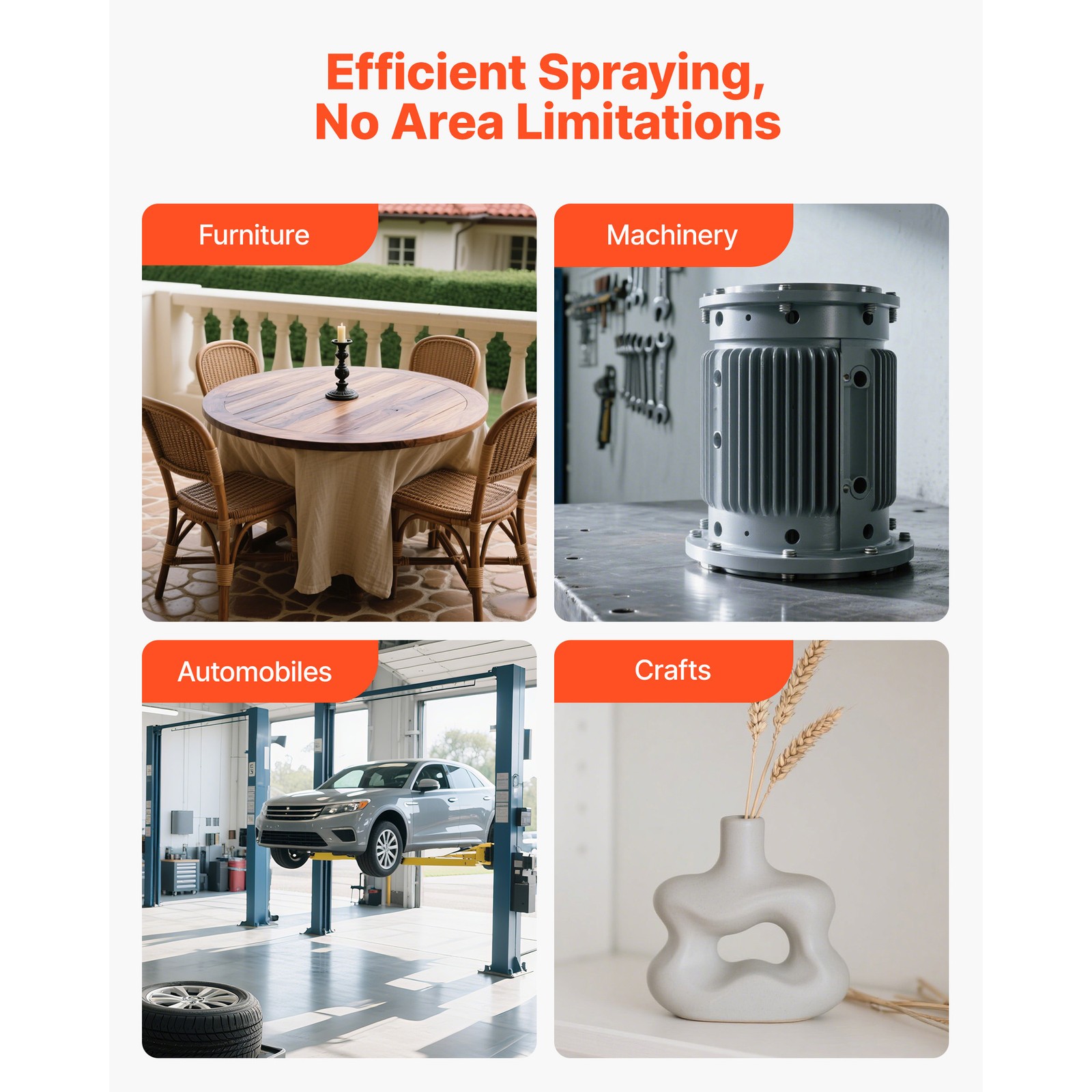 Uimoso 3-Piece Automotive Paint Spray Gun Kit with Multiple Nozzle Sizes