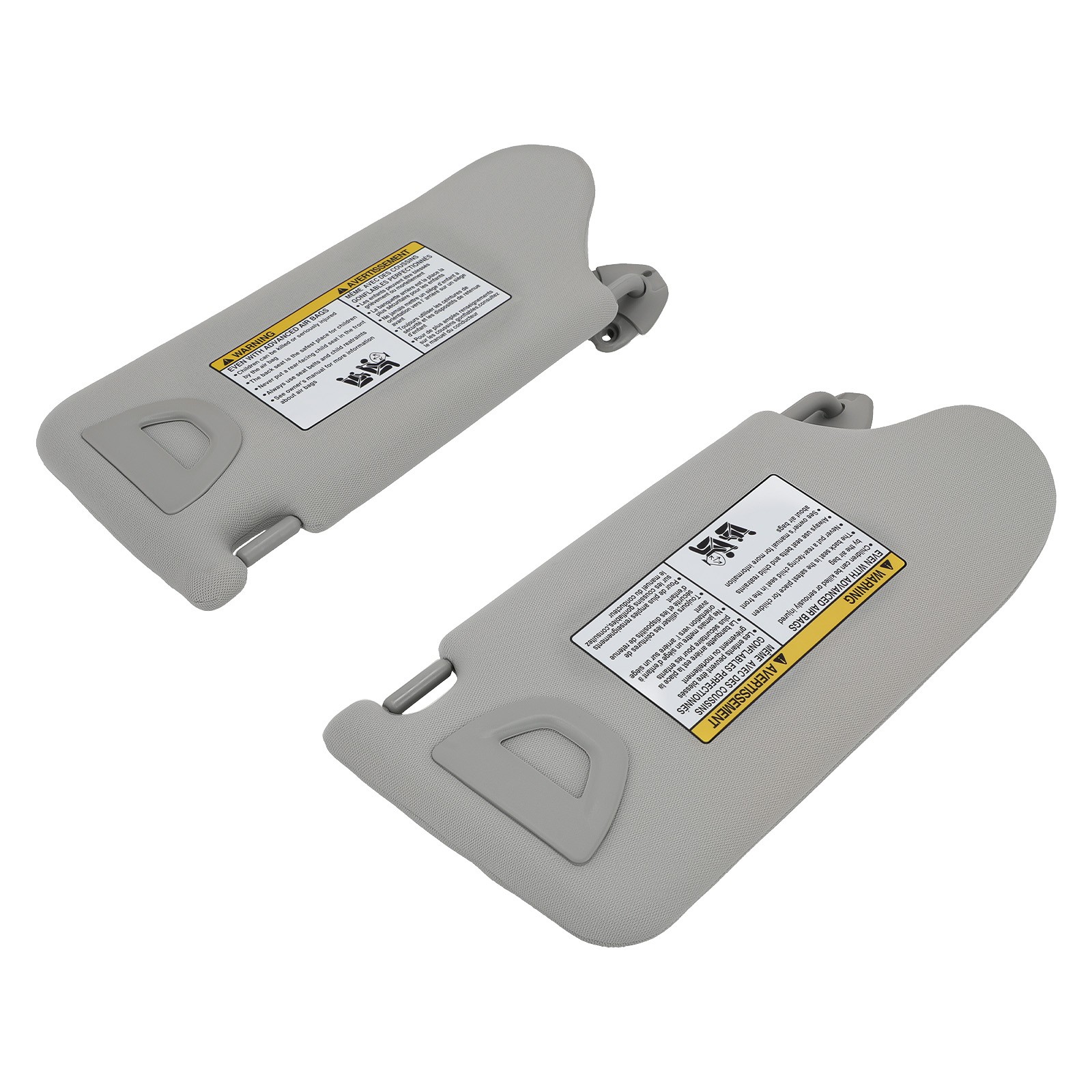 Driver+Passenger with Light Sun Visor for Nissan Altima 13-18 96401-3TA2A Gray