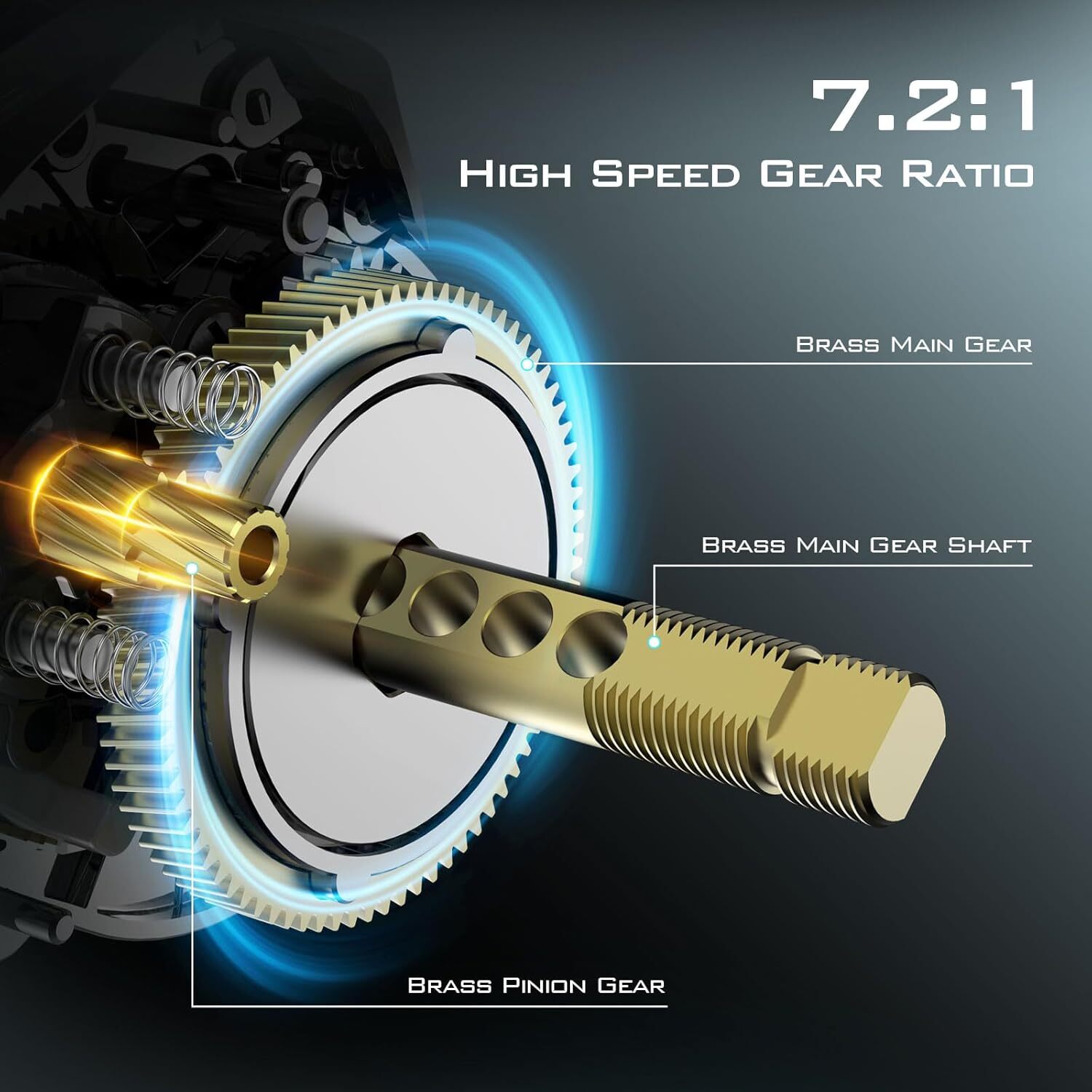 KastKing Zephyr Baitcast Reel w/Halo XII Mag Brake 7+1BB 7.2:1 18lb Carbon Drag