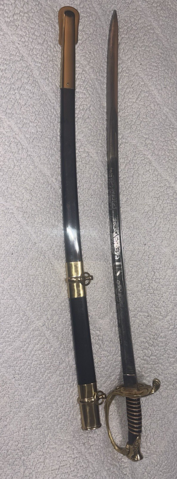 A High Quality Reproduced Model 1850 Staff & Field Officer Sword w/ Scabbard