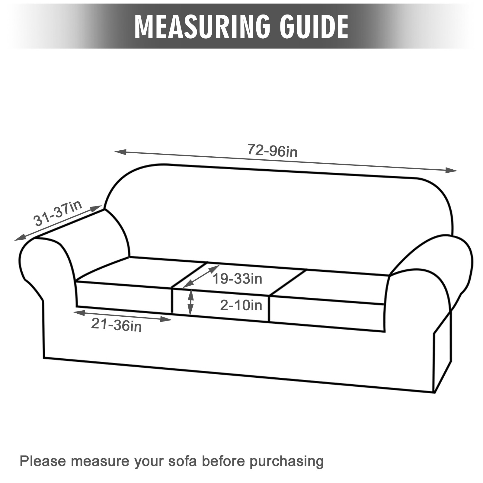 Stretch Sofa Couch Covers Velvet Sofa Slipcover Separate Fit Seat Cushion Cover